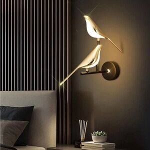 Elegant Gold Bird Wall Decor